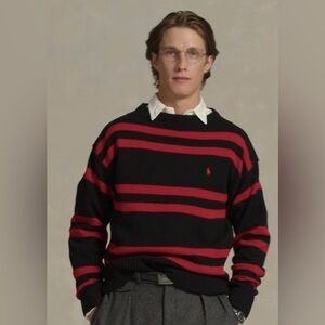 NWT Men's Striped Wool Sweater Polo Ralph Lauren